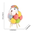 thumbnail image 3 of dajkiuy Easter Lamb Decor Sheep Ornament, Handmade Colorful Easter Tabletop Decor, Spring Home Decoration, Cute Lint Easter Figurine for Home Shelf, Easter Gift for Spring Home Decor, 3 of 6