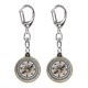 thumbnail image 4 of Compass Keychains, 2PCS Vintage Keyring Pendant Zinc Alloy Pocket Compass Keychains for Outdoor Navi, 4 of 5