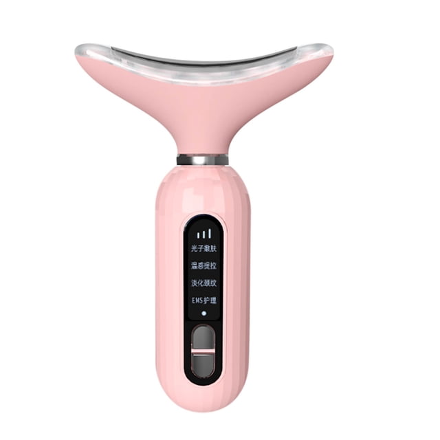 Crema de Levantamiento Facial Cara Del Cuello, Herramienta de Contorno Facial de Levantamiento Facial Y Del Cuello, con 3 Colores de Led, Calefacción Y Vibración de Regeneración de la Piel Dispositivo