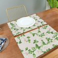 thumbnail image 2 of Sets de Table Rose Fleur 6 Pcs Floral Mariage Polyester Lavable Set de Table Décor Rectangulaire Résistant à la Chaleur, 2 of 7