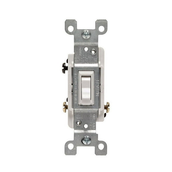 Leviton C22-01453-02W 3 Way 15 Amp 120V CSA Carded Toggle Switch