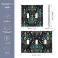 thumbnail image 2 of Yayeee Toggle Light Switch Wall Plate 2-Gang 4.56"x4.48" Decorative Outlet Cover, Gold Peacock Pattern, 2 of 7