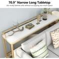 thumbnail image 5 of Tribesigns 70.9 inchLong Sofa Table, Narrow Console Table Behind Couch for Living Room (White Gold), 5 of 6