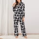 thumbnail image 2 of Balery Panda Conjunto de Pijama con Estampado para Mujer, Conjunto de Dos Piezas con Manga Larga, Ropa de Dormir Suave con Bolsillos, Pijamas Cómodos-Large, 2 of 7