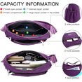 thumbnail image 3 of Women’s Crossbody Bag,RFID Purses for Women Fabric Nylon Multi Pocket Crossbody Bag Ladies Travel Handbag/Purple, 3 of 8