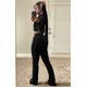 thumbnail image 5 of Conjunto informal de 2 piezas para mujer, chándales, pantalones acampanados de cintura alta, conjuntos de entrenamiento con bolsillos Xemadio WMZL-2183-37, 5 of 7