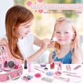 thumbnail image 2 of Juegos de maquillaje para niños para niñas, juegos lavables para niños, juguetes de maquillaje, Kit de barniz de uñas no tóxico con maleta, para niñas y niños, 2 of 5