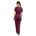 thumbnail image 6 of Strictly Scrubs Women’s Scrub Set – Includes V-Neck Top and Elastic Pant (X-Large Petite, Wine), 6 of 7