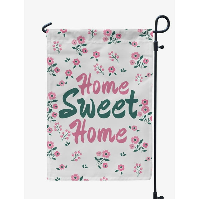 Printtoo Drapeaux de Camping d'Été Blancs Home Sweet Home Garden pour Campeurs Double Face CampsiteFlagOutdoor GardenFlags