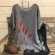 thumbnail image 1 of Fiudx Ofertas Del Día Camiseta Holgada Informal con Estampado para Mujer, Camisetas de Manga Corta y Blusa de Lino, 1 of 3