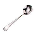 thumbnail image 3 of tredstone Spoon Stainless Rounded Edges Long Handle Spoons Handles Reusable Care Sifter Restaurant Kitchen Tools Soup Porridge Silver, 3 of 6