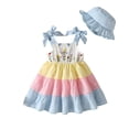 thumbnail image 3 of Faraee Robe d'Été Sans Manches à Fleurs Smockées pour Bébé Fille 0-3 Ans Robe Décontractée Boho de Plage Bleue, 3 of 7