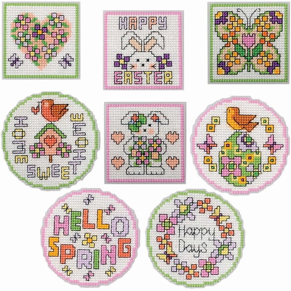 Herrschners® Spring & Easter Magnets Counted Cross-Stitch Kit