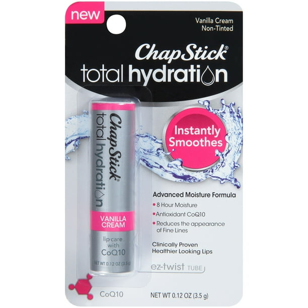 ChapStick Total Hydration with CoQ10, Vanilla Cream, 0.12 Oz Walmart