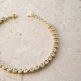 thumbnail image 3 of Sparkle Jewels Round Cubic Zirconia Women's Heart Tennis Bracelet 14K Yellow Gold Plated, 3 of 4