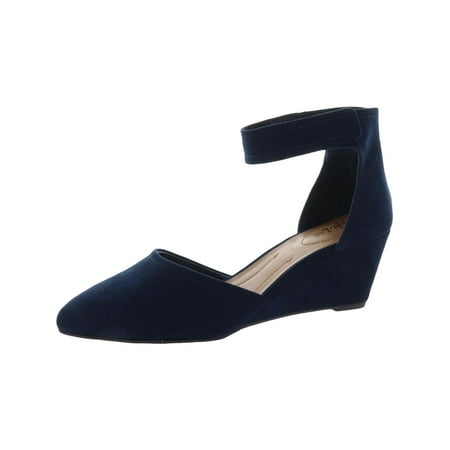 

Style & Co. Womens Yarah Faux Suede Ankle Strap Wedge Heels