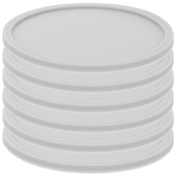 MEIBUTYUP 8Pcs Non-slip Coasters for Home Kitchen with Heat Insulation Light Grey