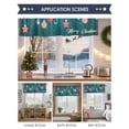 thumbnail image 6 of Merry Christmas Valances for Windows, 54 x 18in, Decorative Balls Candy Stars Green Texture Rod Pocket Kitchen Valance Curtain Light Filtering Window Treatments for Living Room Bedroom, 1 Panel, 6 of 7
