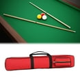 thumbnail image 2 of funtasica 8 Holes Billiards Pool Cue Case Snooker Cue Storage Pouch Water Resistant 1/2 Snooker Pool Cue Bag Billiard Stick Storage Bag Red, 2 of 8