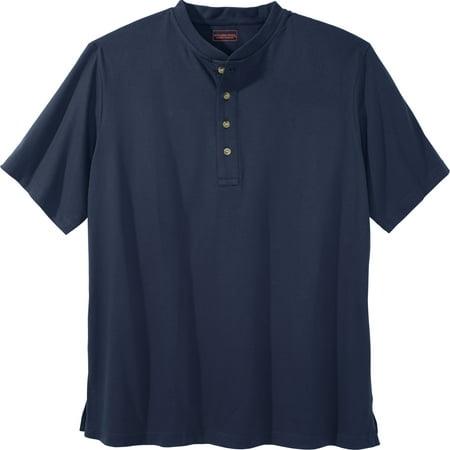 Boulder Creek By Kingsize Men's Big & Tall Heavyweight Short-Sleeve Henley Shirt