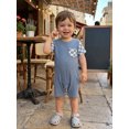 thumbnail image 4 of Mono para bebé niño, manga corta, cuello redondo, a cuadros, ropa de verano para uso diario informal., 4 of 9