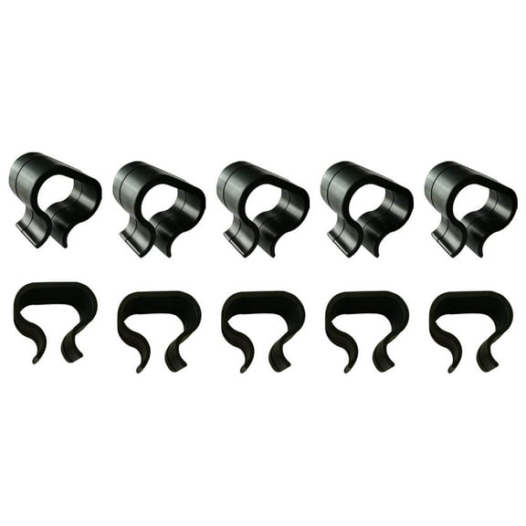 KALLORY 10Pcs Sofa Fasteners Couch Securing Clips Black Plastic Fix Sectional Couch For Outdoor Wicker Furniture