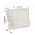 thumbnail image 2 of Bolsa de maquillaje floral portátil para mujeres para actividades al aire libre, viaje, verde, rosa claro, lona, 2 of 3