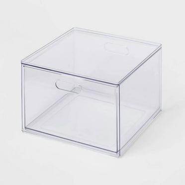 All Purpose Single Drawer Storage Clear PETG Acrylic Drawer, Universal Storage Bin
