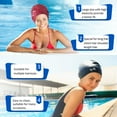 thumbnail image 2 of Opom Extra Large Swimming Cap,Waterproof Swimming Hat Anti-Silp Bathing Cap,Silicone Pool hats for Woman and Men-Blue, 2 of 6