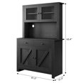 thumbnail image 4 of M optimized Kitchen Pantry Cabinet with Microwave Stand, Freestanding Hutch with Drawers, Doors & Adjustable Shelves, Buffet Cabinet with Storage, Food Pantry for Kitchen, Dining Room, 4 of 6