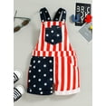 thumbnail image 2 of Bagilaanoe Infant Baby Boy Girl Independence Day Jumpsuit Overalls 3 6 9 12 18 Months Star Stripe Print Sleeveless Suspender Pants 4th of July  Clothing, 2 of 9