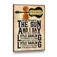 thumbnail image 4 of Here Comes the Sun Canvas Wall Art – Guitar Silhouette with Beatles Lyrics, Retro Music Quote Print for Home or Studio Décor, Ready to Hang, 4 of 4