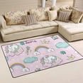 thumbnail image 2 of Coolnut Lightweight Non Slip Carpet Mats 60 x 39 inch (5'x 3'3"), Area Soft Rugs Floor Mat Rug Decoration for Kids Room Living Room Sleeping Unicorns Pop Art, 2 of 6