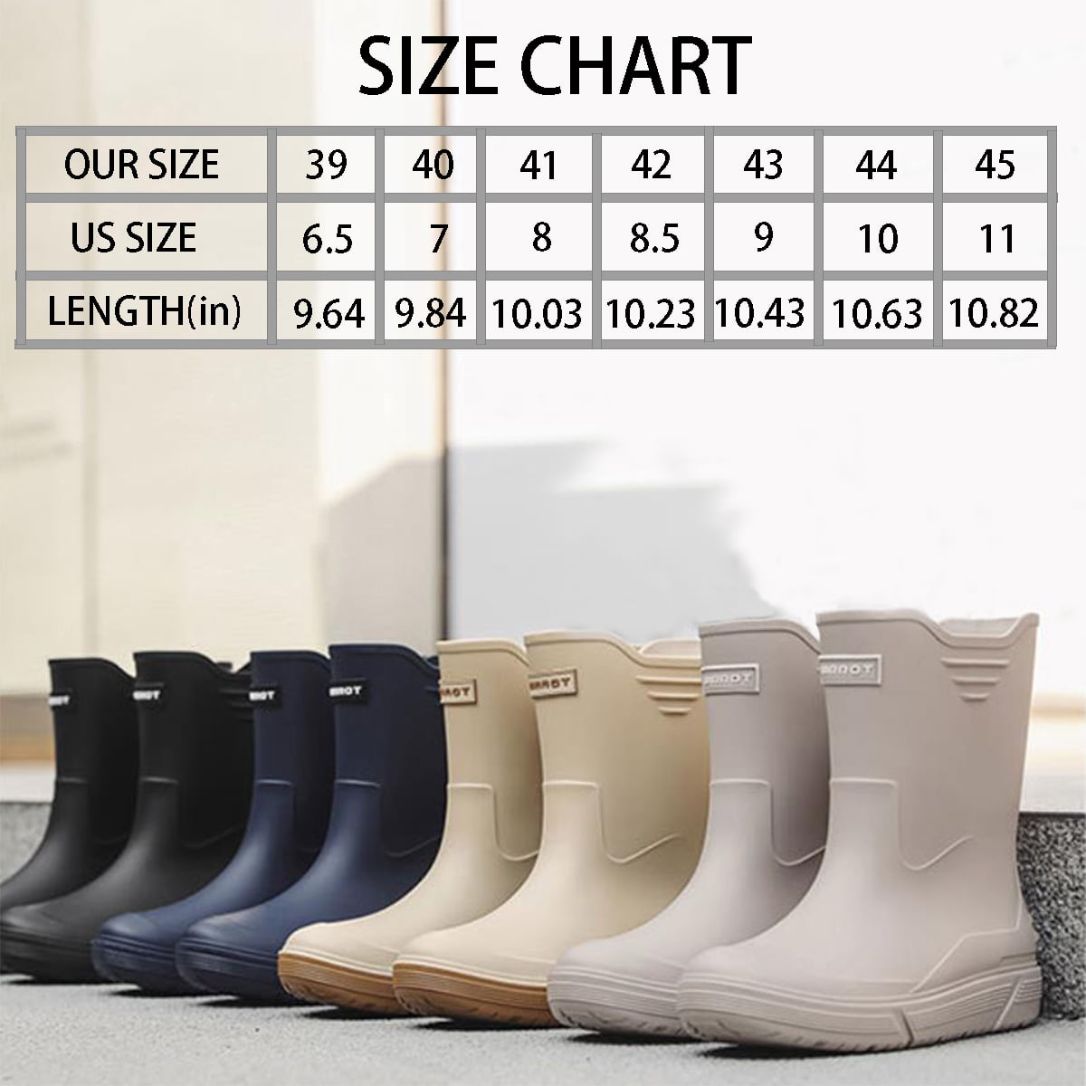 靴 MARDI MERCREDI Wild Long Rain Boots 802' Rain Boots | OZKIZ GLOBAL