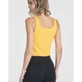 thumbnail image 5 of Real Essentials 5 Pack: Women’s Square Neck Ribbed Crop Tank Tops – Racerback Workout, Gym & Casual Shirts, 5 of 8