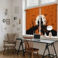 thumbnail image 6 of Orange Halloween Kitchen Curtains 54 Inch Length, Dead Trees Pumpkins Castle Tiers Curtains for Bathroom Bedroom Cafe, Light Filtering Small Window Treatment Short Tiered Drapes 2 Panels 42"Wx54"L, 6 of 9