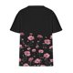thumbnail image 3 of Camisetas Casuales de las Mujeres Largo Casual Impreso Cuello Redondo Suelto Top, Camiseta de Verano de Manga Corta, 3 of 5