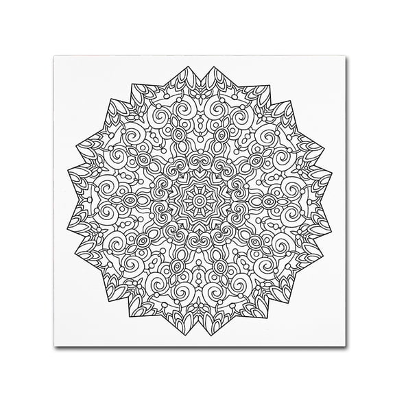 Trademark Fine Art "Calming Mandala" Canvas Art by Kathy G. Ahrens