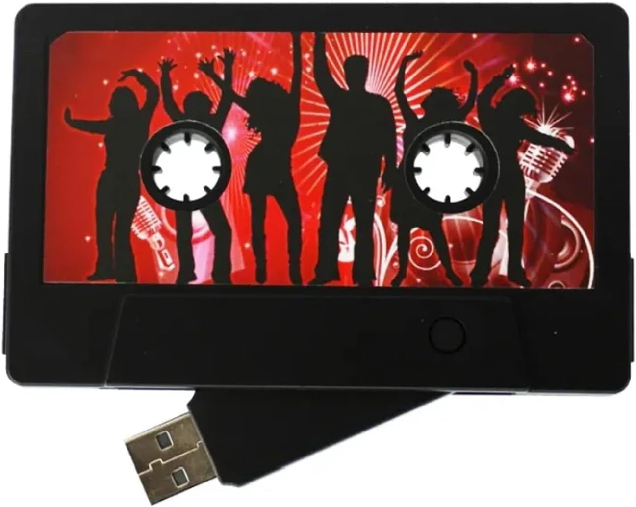 Personal Company Studio Logo Retro Audio Tape Cassette USB 2.0 Flash Drive (No LOGO Black, 64GB*10PACK)