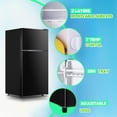 thumbnail image 5 of TACOOL 2.5Cu.ft Small Refrigerator Mini Fridge for Dorm with Drink Holder and Egg Tray, Black, 5 of 8