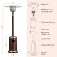 DISHUP Propane Patio Heater,48000 BTU Outdoor Propane Gas Heater