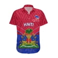 thumbnail image 2 of Camisas hawaianas con estampado 3D para hombres, camisas con escudo de armas de la bandera de Haití y Croacia, camisetas casuales de moda para niños, ropa de calle para mujeres, 2 of 5