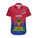 thumbnail image 2 of Camisas hawaianas con estampado 3D para hombres, camisas con escudo de armas de la bandera de Haití y Croacia, camisetas casuales de moda para niños, ropa de calle para mujeres, 2 of 5