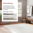 thumbnail image 4 of nuLOOM Makena Modern Geometric High-Low Area Rug, 6' 7" x 9', Makena Off-white, 4 of 12