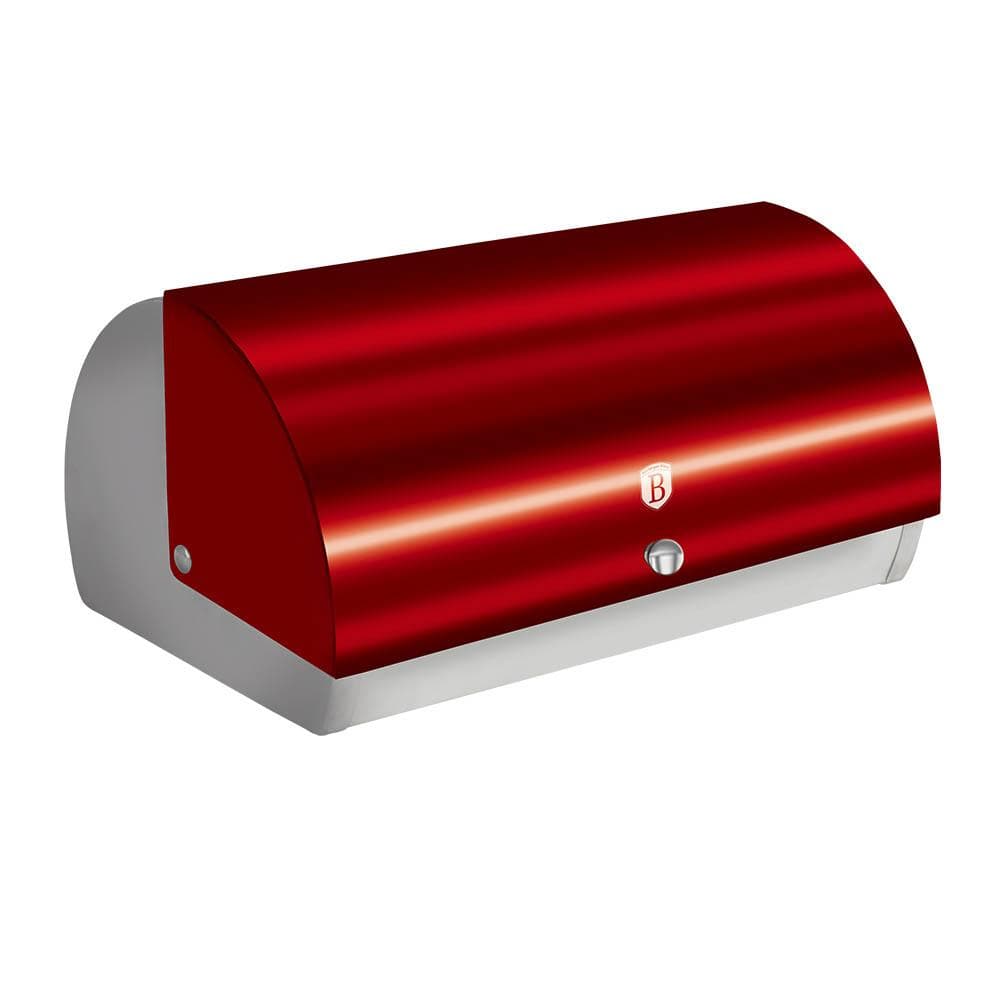 Stylish Bread Box with Metallic Door by Berlinger Haus