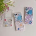 thumbnail image 2 of Clear Case for Samsung Galaxy Z Flip 5 with Wrist Strap, Fashion Flower Case Galaxy Z Flip 5, Hard PC Shockproof Case Galaxy Z Flip 5 5G, 2 of 5