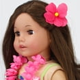 thumbnail image 5 of Sophia's Hawaiian Hibiscus Print Bathing Suit, Grass Skirt, Lei and Hair Flower for 18'' Dolls, Multi, 5 of 6