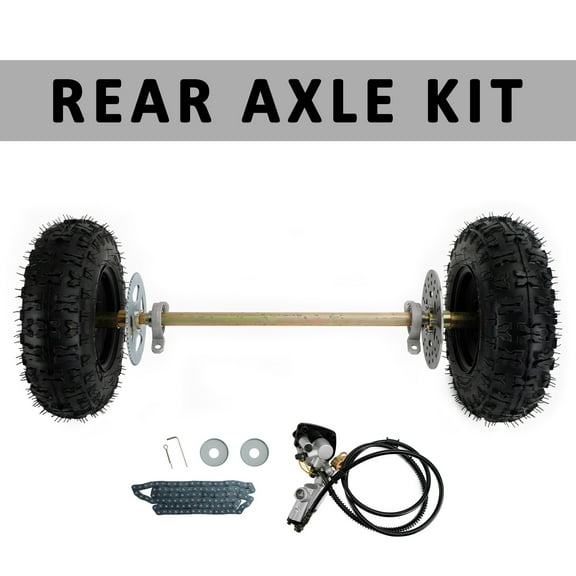 Motor Genic 29" Rear Axle Assembly Complete Wheel Hub Kit for Go Kart Quad Trike Drift Bikes