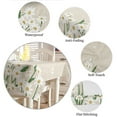 thumbnail image 6 of Spring Floral Tablecloth Rectangle Table Cloths 54x108 , Waterproof Tablecloth Outdoor Table Cloth, White Daisy Farmhouse Linen Texture Washable Table Cover for Kitchen Dining Party, 6 of 8