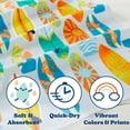 thumbnail image 5 of Toalla de playa con estampado de sol pequeño para niños y adultos, 70 x 150 cm, secado rápido y súper absorbente, 5 of 5